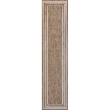Lido Traditional Casual Pinstripe Border Area Rug